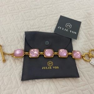 Julie Vos Catalina Stone Bracelet NWT Iridescent Rose